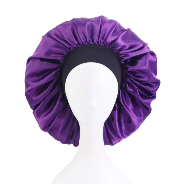 Women Satin Round Cap Sleep Hat