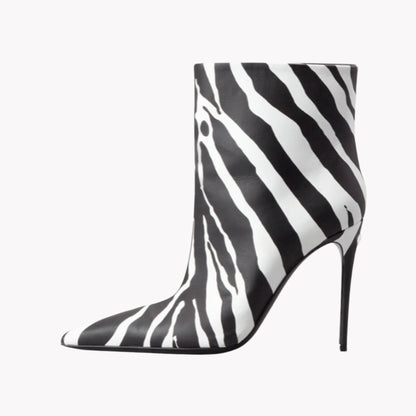 Zebra Print Ankle Boots