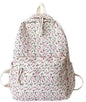 Floral White School Backpack