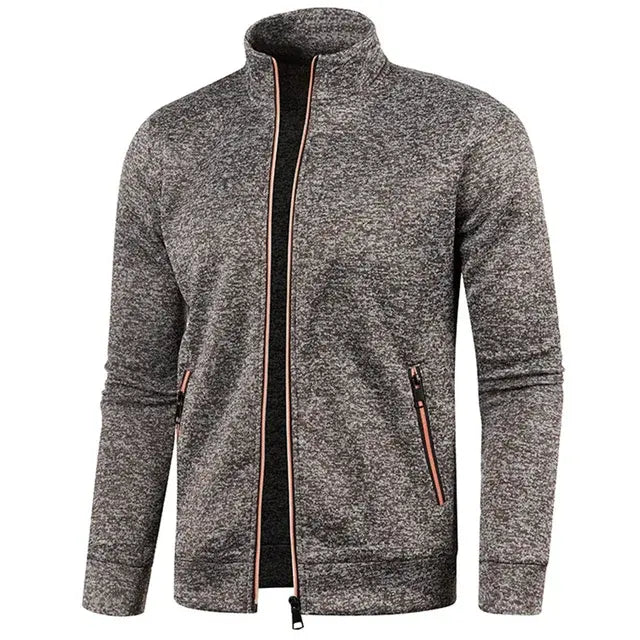 a Men Zipper Jackets Standing Collar