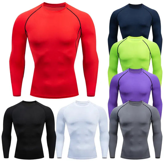 a Men Compression Running T-shirt