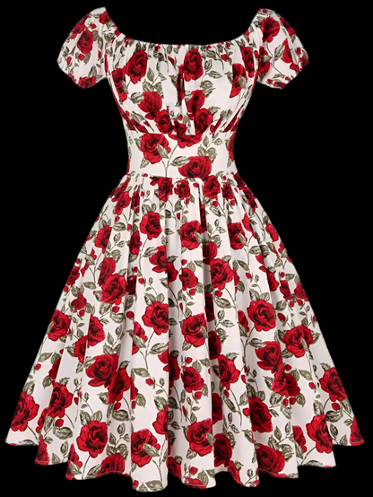 A Rockabilly Women Swing Dress