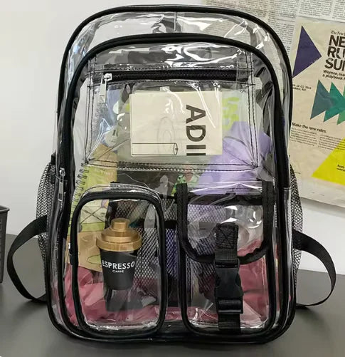 Heavy-Duty Transparent School & Travel Bookbag