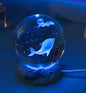 Marine Animals Crystal Ball 3D  with Resin Sphere Stand Base