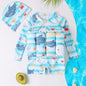 Cartoon Print One-Piece Floating Rash Guard Bathing Suit