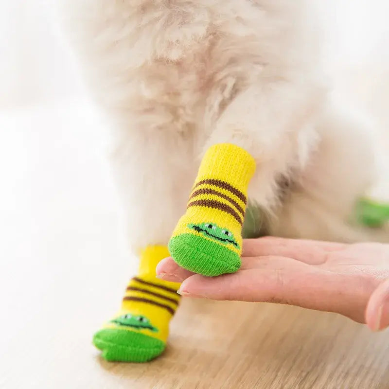 Cute Anti-Slip Dog Socks Set