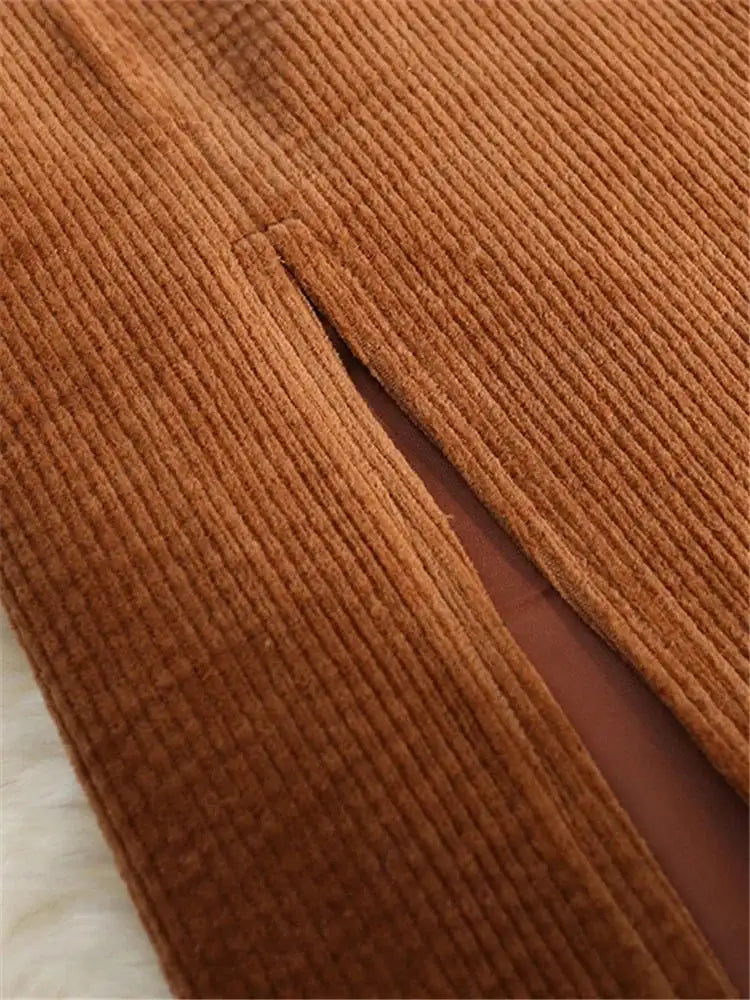 a Corduroy Women Skirt