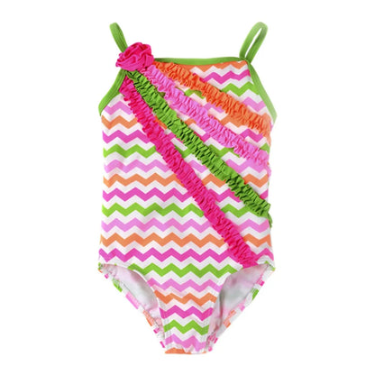 Watermelon Print Toddler Girls' Swimsuit