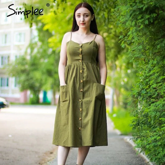 A Simply Elegant Women Pocket Dress