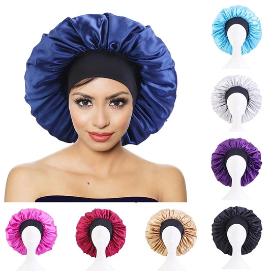 Women Satin Round Cap Sleep Hat