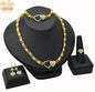 02 Gold  Wedding Engagement Jewelry Set