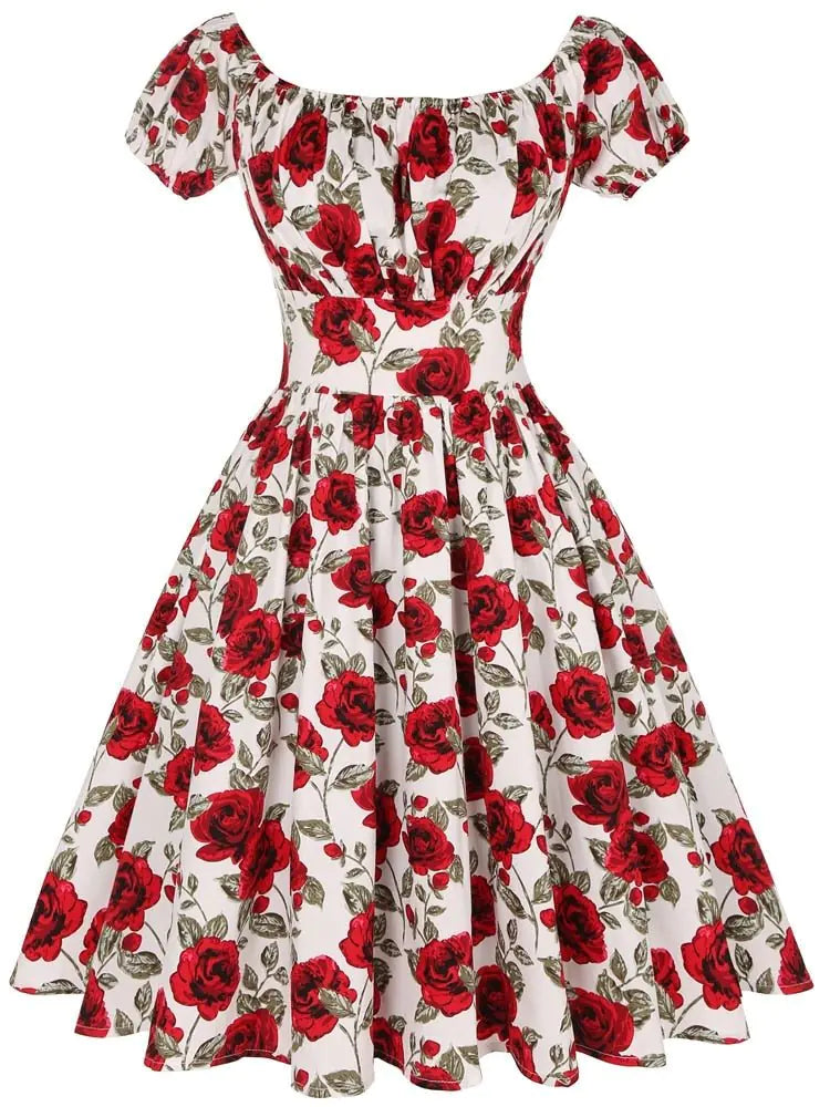 A Rockabilly Women Swing Dress