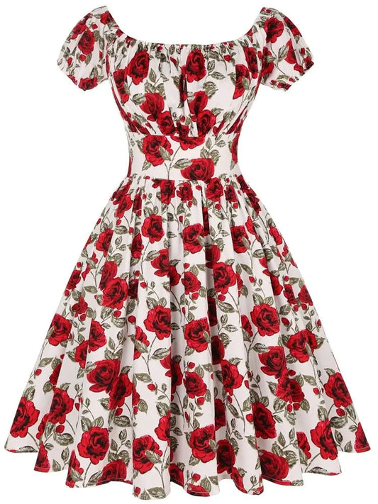 A Rockabilly Women Swing Dress