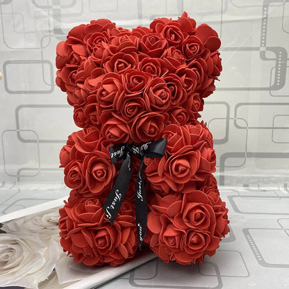 25cm Red Rose Teddy Bear: Valentine's Day Gift for Women