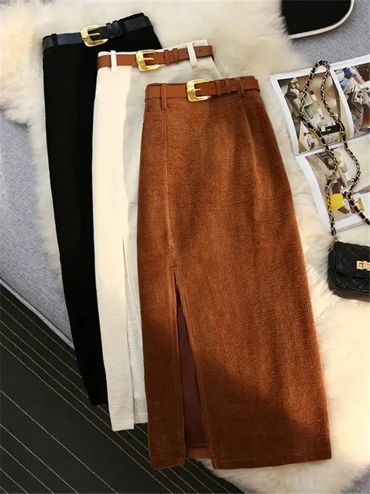 a Corduroy Women Skirt