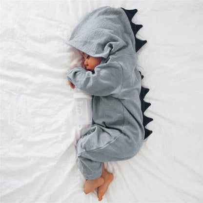 Newborn Dinosaur Hooded Romper Jumpsuit