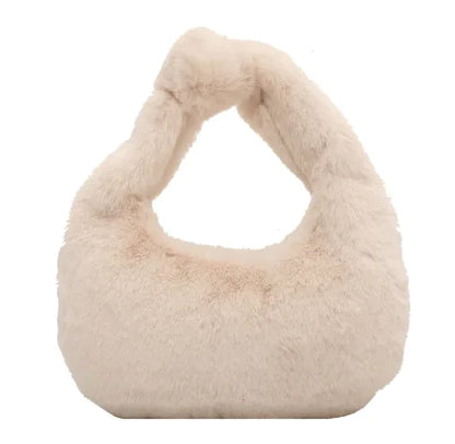 Plush Single-Shoulder Tote Bag