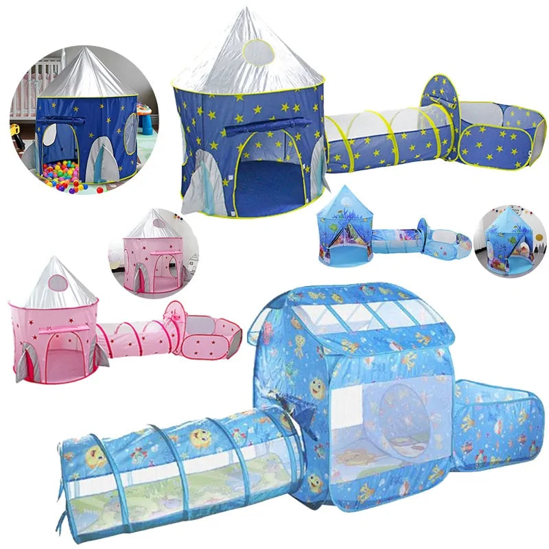 Kids Tent House Play Tunnel