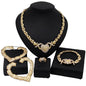 02 Gold  Wedding Engagement Jewelry Set