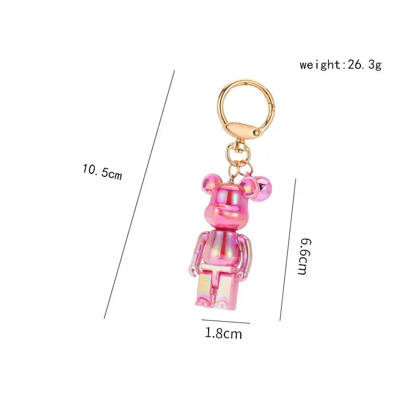 Colorful Bear Keychain Couples Gift