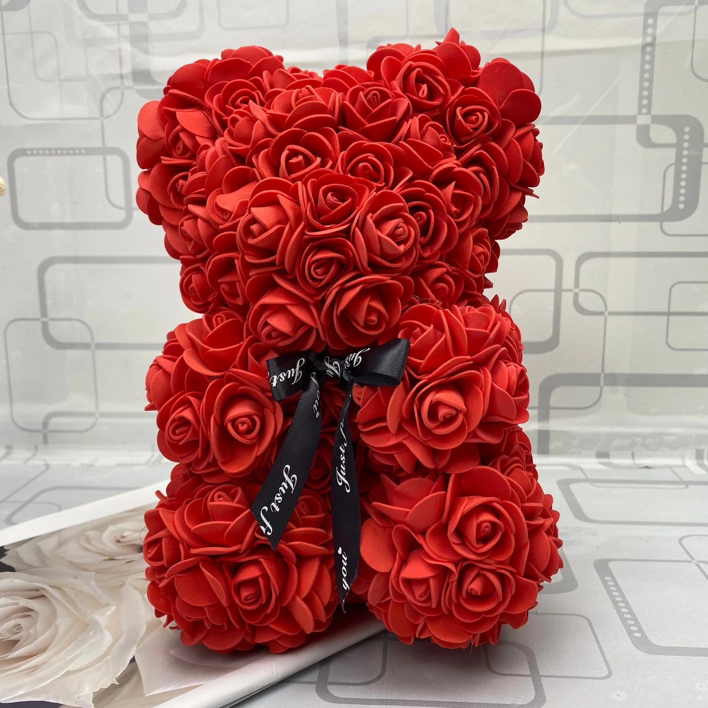 25cm Red Rose Teddy Bear: Valentine's Day Gift for Women