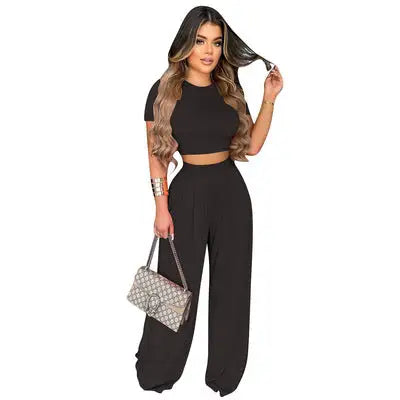 A Casual Crop Top Set