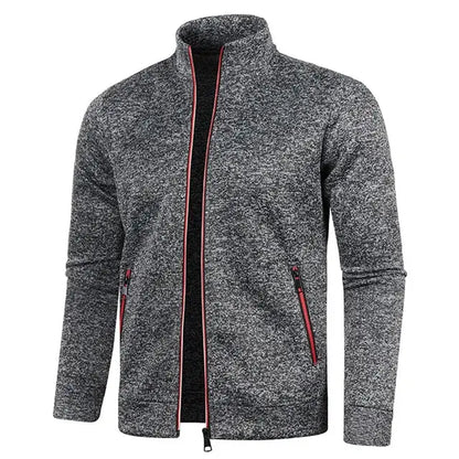 a Men Zipper Jackets Standing Collar