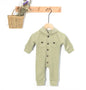 Baby's Waffle Pattern Long Sleeve Hooded Romper