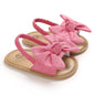 02 Baby Girls Bow Knot Sandals: Summer Soft Sole Princess Shoes