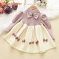 Girls' Retro Cheongsam Sweater Dress