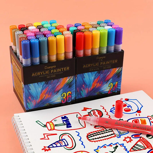 36 Colors Acrylic Marker Pens