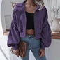 a Corduroy Cropped Jacket  For Women