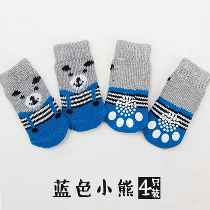 Cute Anti-Slip Dog Socks Set