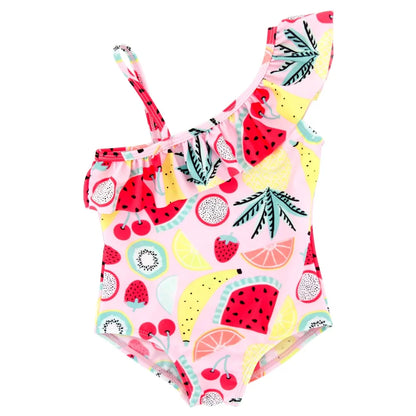 Watermelon Print Toddler Girls' Swimsuit