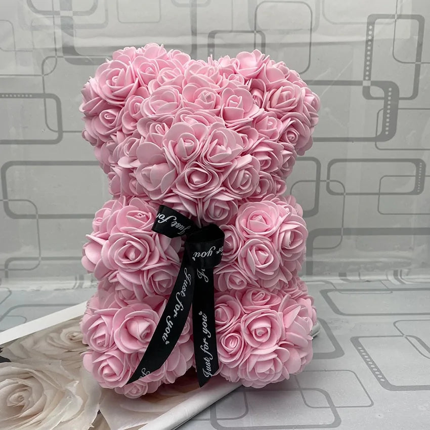 25cm Red Rose Teddy Bear: Valentine's Day Gift for Women