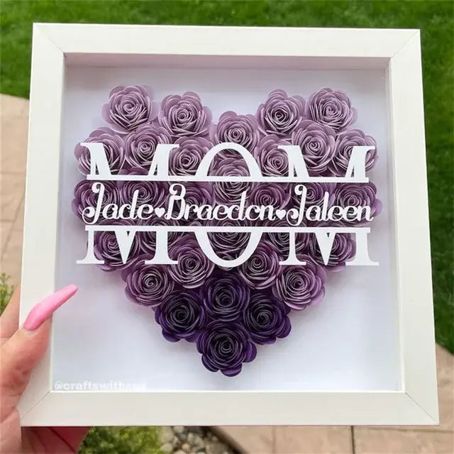 Custom Heart Shadowbox Frame Gift