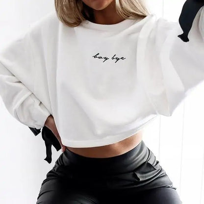 A Beau Fem Cropped Top Pullover