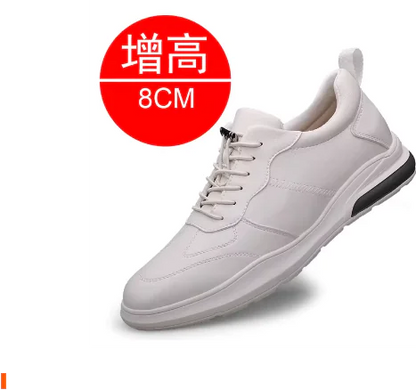 Sneakers Men Elevator Shoes Fashion Soft Leather