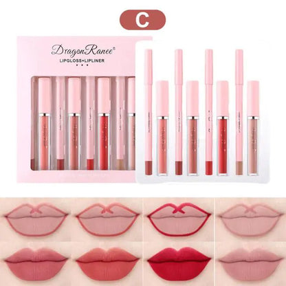 001 4pcs Lip Gloss Lip Liner Pen Set