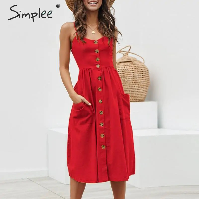 A Simply Elegant Women Pocket Dress