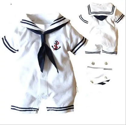 Baby Sailor Romper Jumpsuit Cute Casual