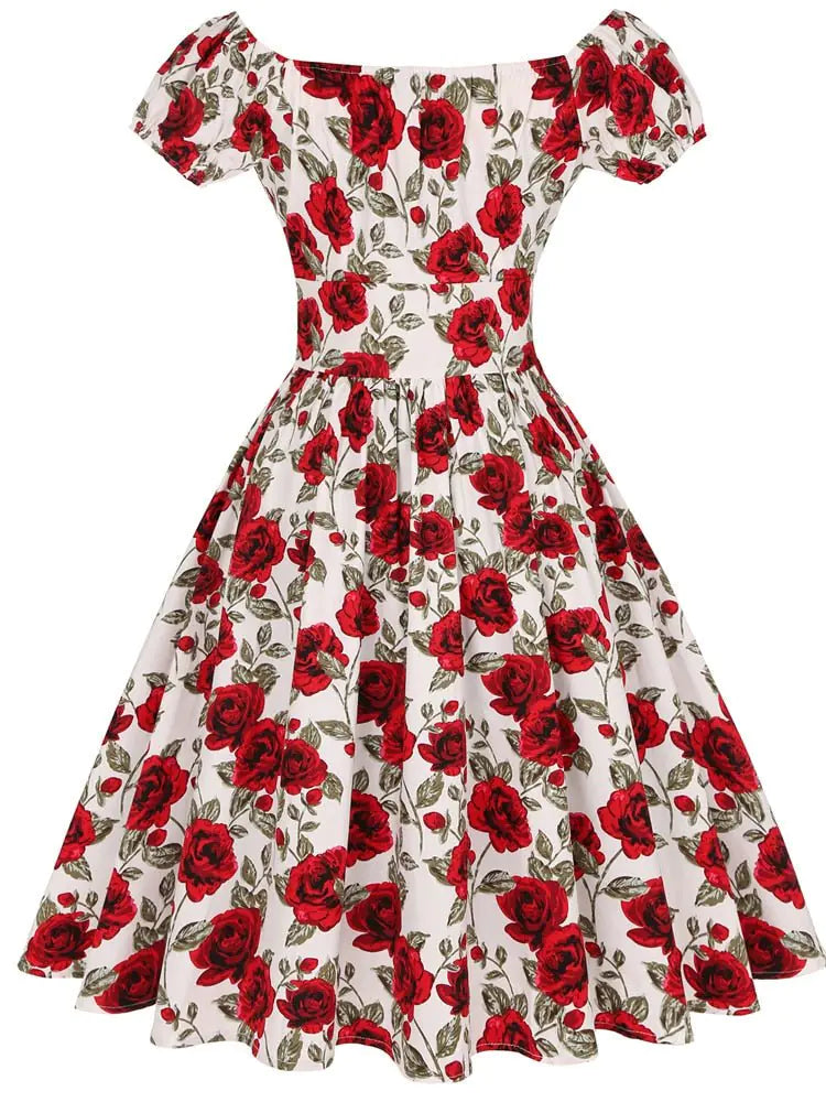 A Rockabilly Women Swing Dress