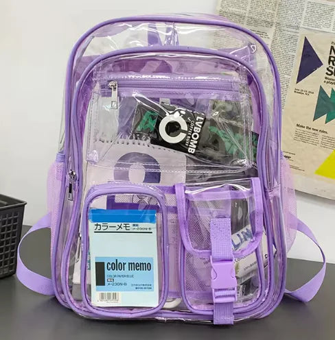 Heavy-Duty Transparent School & Travel Bookbag