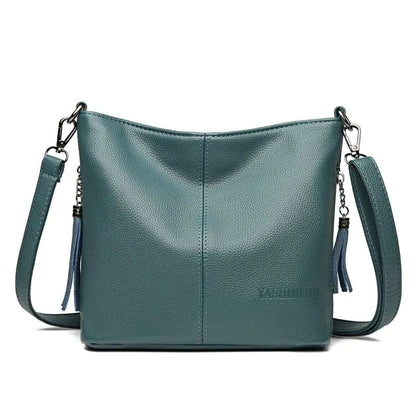 Solid Colors PU Leather Shoulder Bags