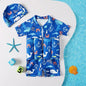 Cartoon Print One-Piece Floating Rash Guard Bathing Suit