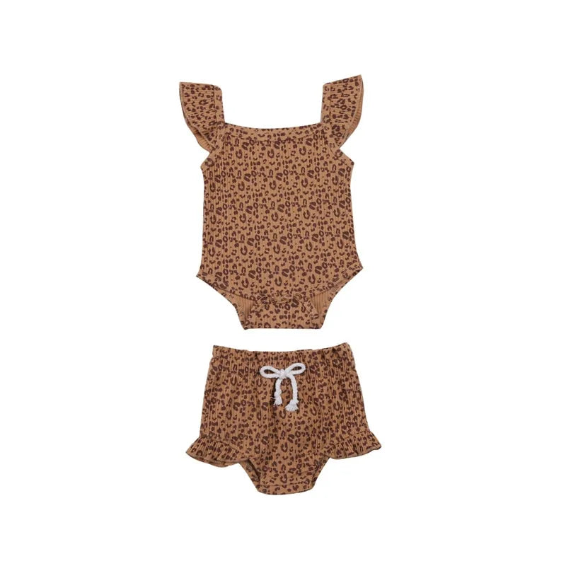 Winter Infant 0-4Y 2PCS Leopard Pullover Top + Long Pants Set