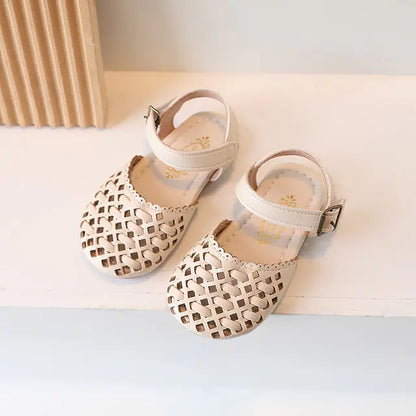 Little Girl Soft Pu Leather Sliders