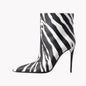 Zebra Print Ankle Boots