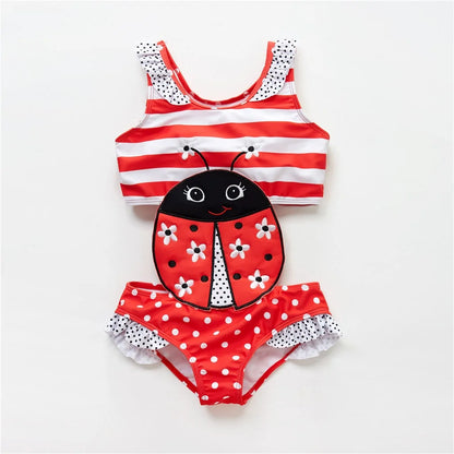 Watermelon Print Toddler Girls' Swimsuit