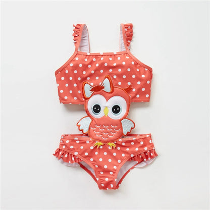 Watermelon Print Toddler Girls' Swimsuit